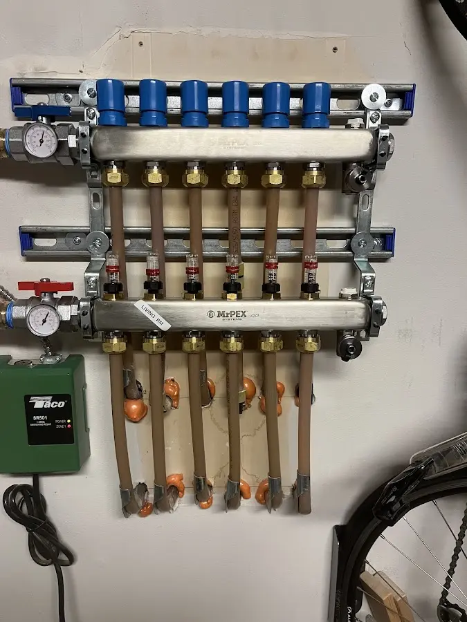 Plumber performing Gas Line Installation at a residential property in Reidland